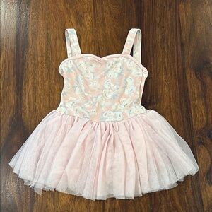 Mirella Pink Floral Kids Dance Costume